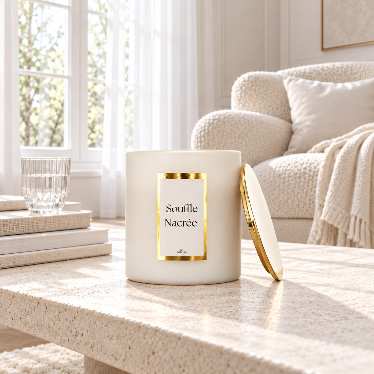 Bougie intemporelle Souffle Nacrée