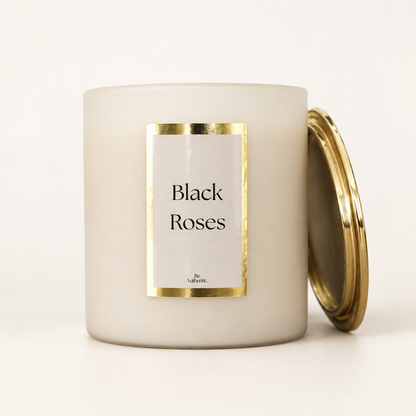 Bougie intemporelle Black Roses